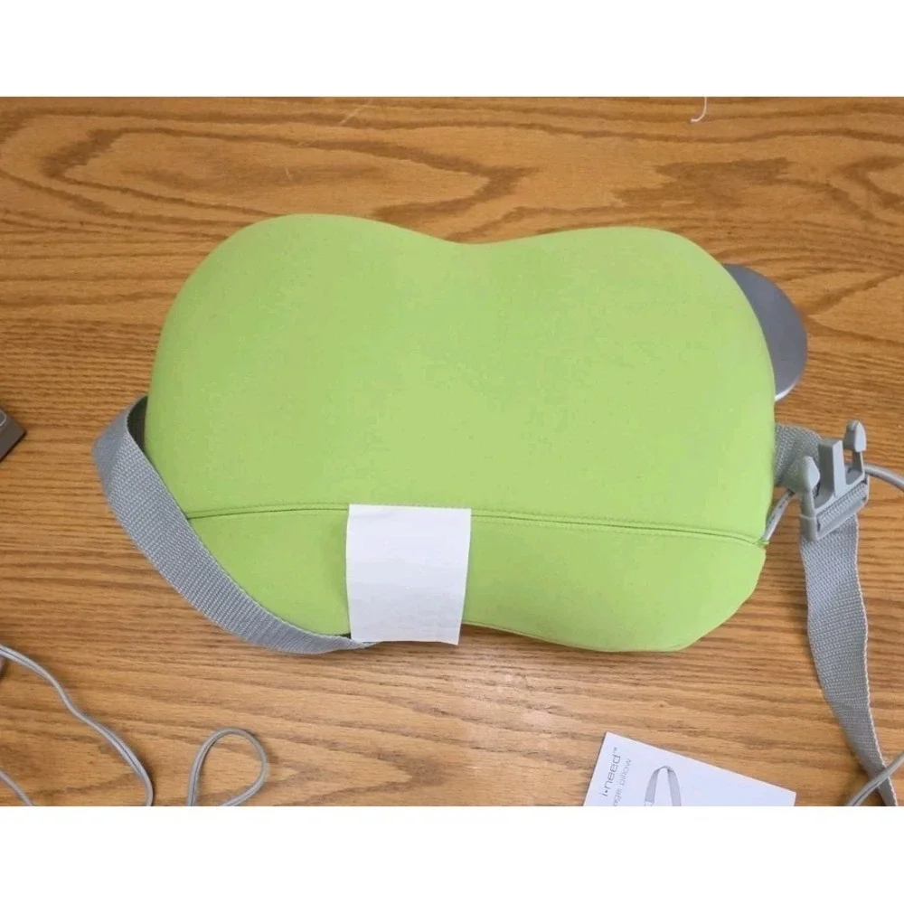 Brookstone I-NEED Lumbar Shiatsu Massager Back Pain Relief with Traveling Case